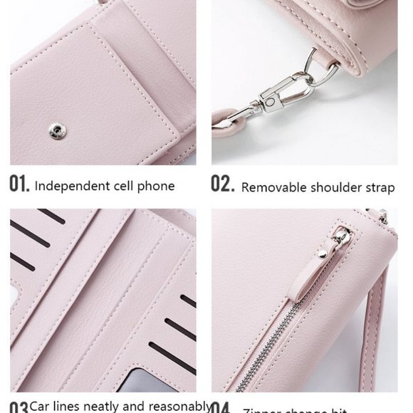 Women Small Cell Phone Case Cross-body Shoulder Bag Pouch Handbag Purse Wallet - Picture 4 of 5